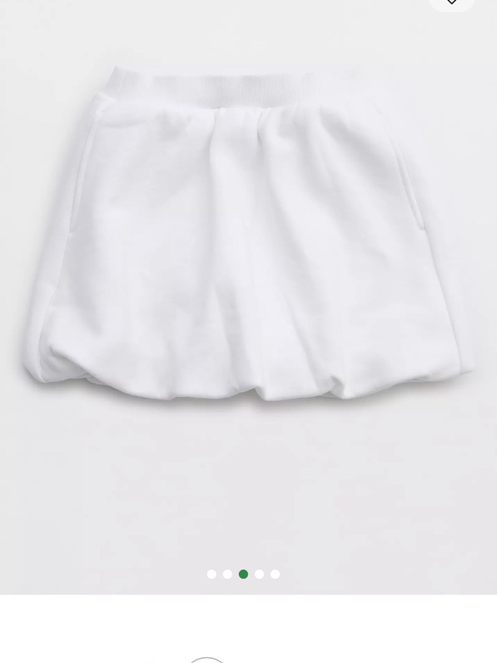 NWT Aerie Offline Fleece Bubble Skort, White, Medium